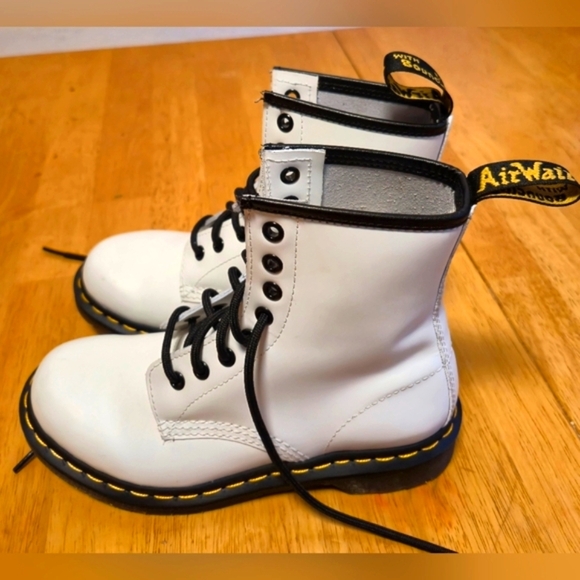Dr. Martens White Lace Up Boots - Picture 4 of 8